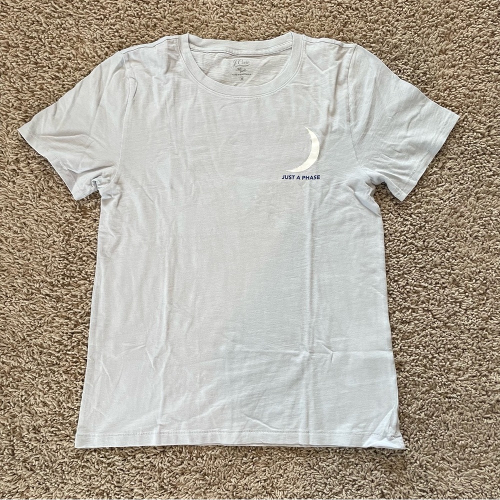 J Crew Vintage Cotton Moon Phases T-Shirt Size Medium